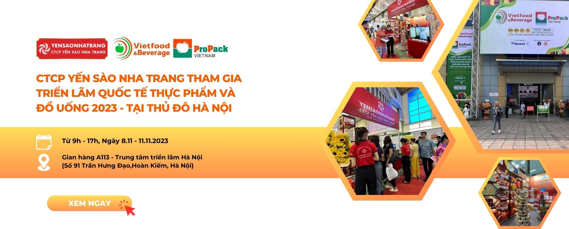 CTCP YẾN SÀO NHA TRANG THAM GIA TRIỂN LÃM QUỐC TẾ THỰC PHẨM VÀ ĐỒ UỐNG 2023 - TẠI THỦ ĐÔ HÀ NỘI 1920 773